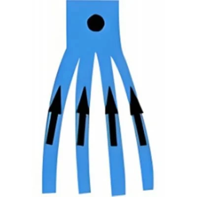 Paw Shape for promoting lymphatic flow and reducing localized swelling Paw Shape for promoting lymphatic flow and reducing localized swelling